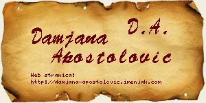 Damjana Apostolović vizit kartica